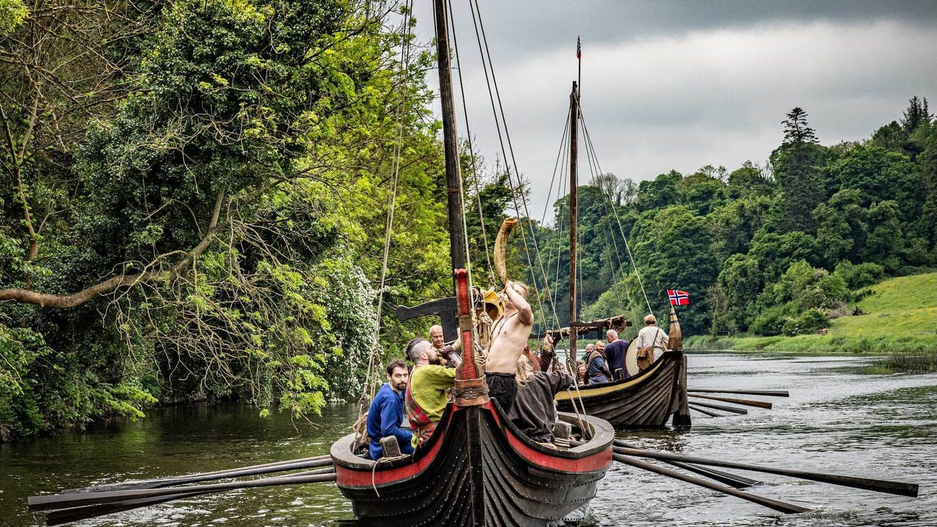 Viking Longboats, River Boyne,Viking Festival