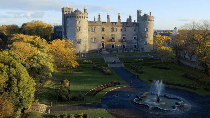 Kilkenny Castle and grounds, County Kilkenny on an autumn day