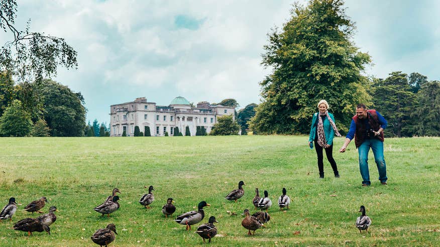 People on the grounds of Emo Court in County  Laois
