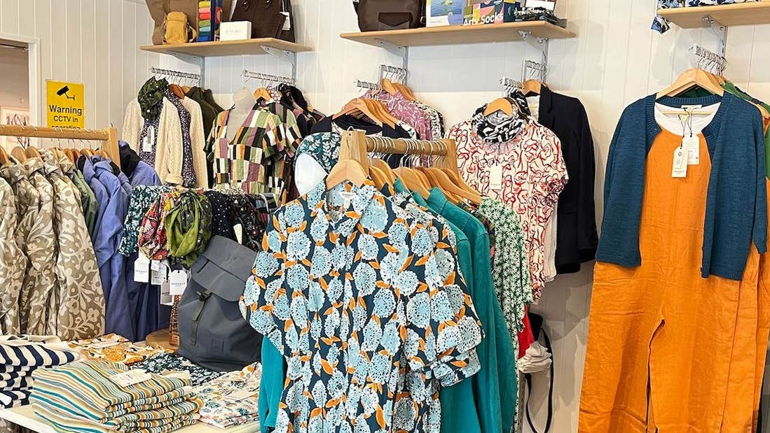 A shop floor display of women's clothing at Ohh! By Gum