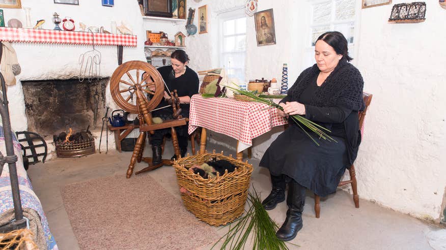 Women at the Glencolmcille Folk Village in County Donegal