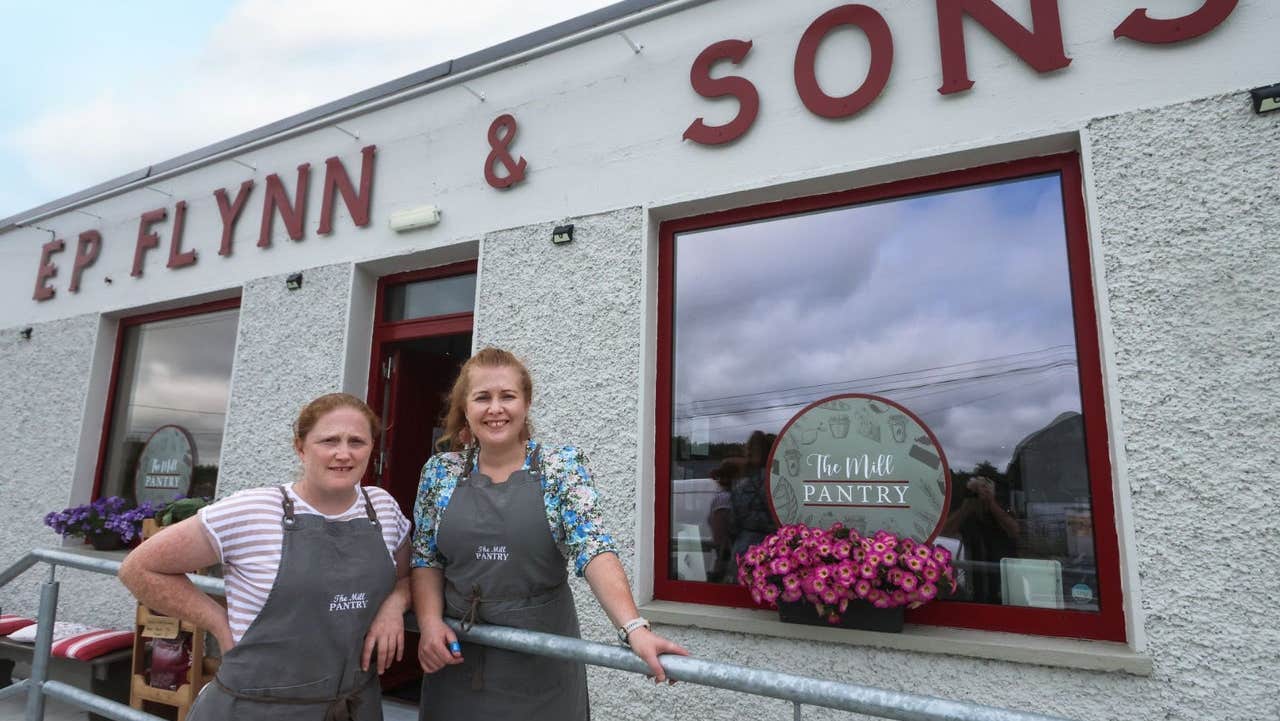 Owners Sinead and Kate standing outside The Mill Pantry