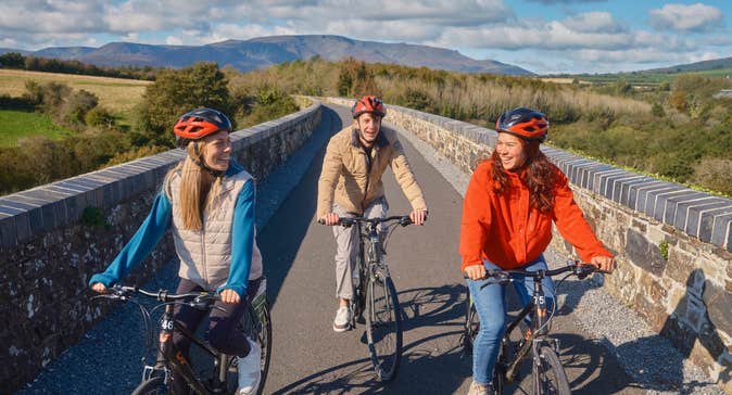 Cyclists on the Waterford Greenway