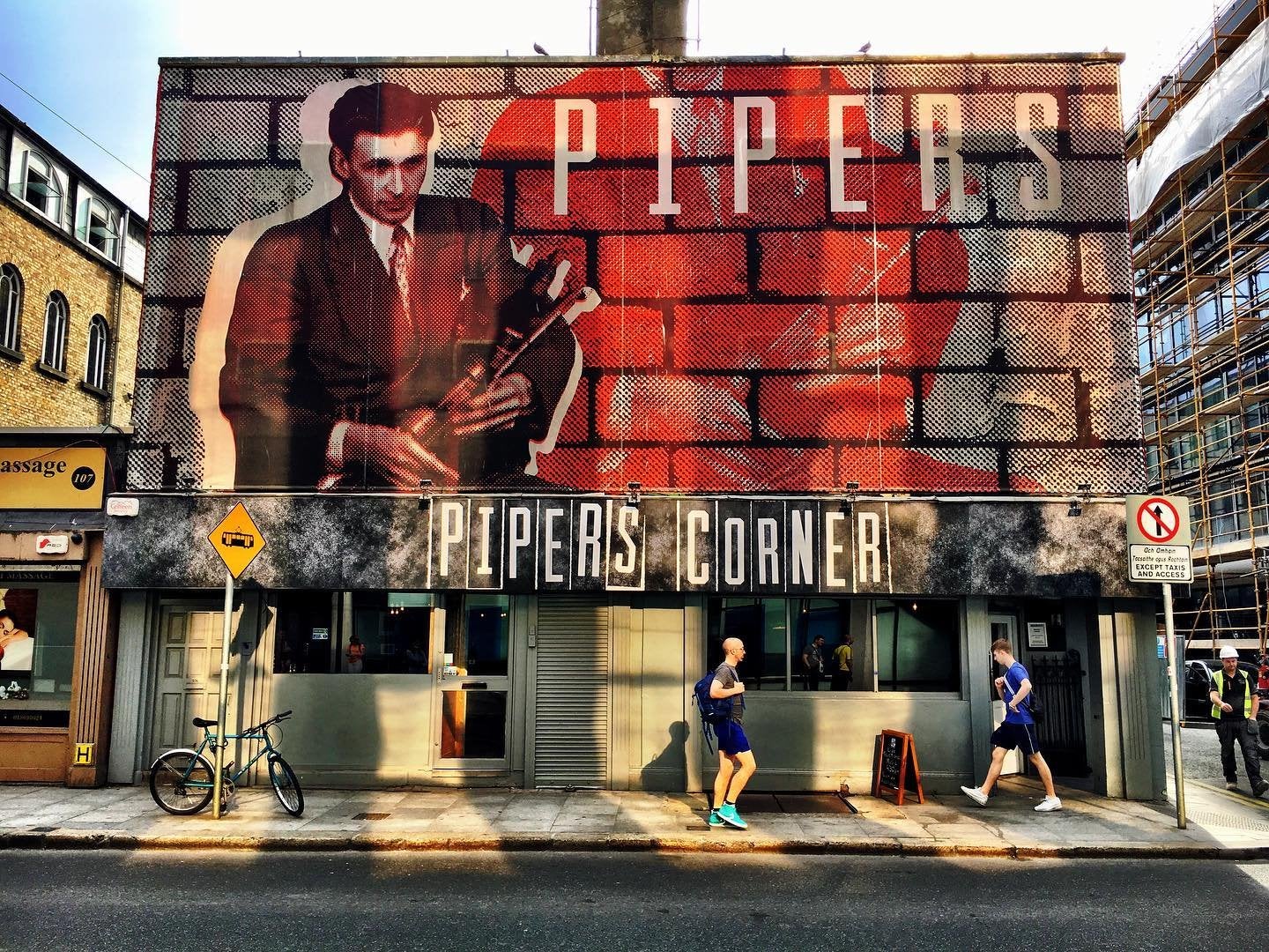 Exterior of the Pipers Corner in Dublin.