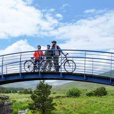 Cyclists on the Great Western Greenway in Co Mayo