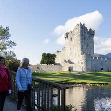 People at Ross Castle in Killarney National Park, Co Kerry