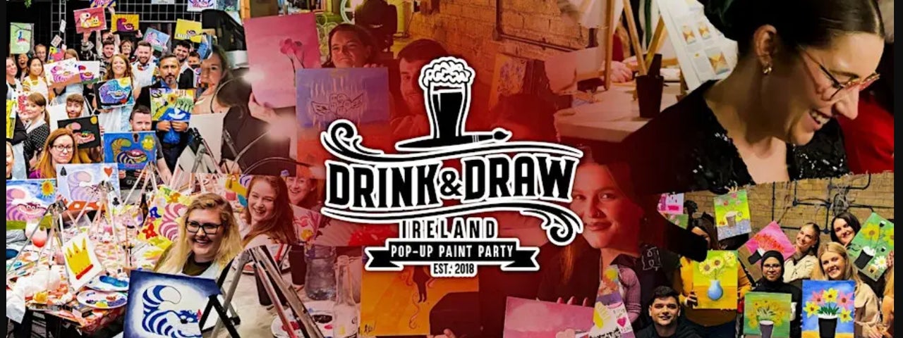 Groups of smiling people seated or standing holding art works they have created.