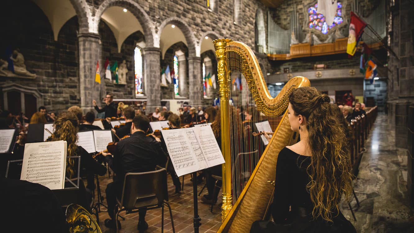 Esker Festival Orchestra performing in a church