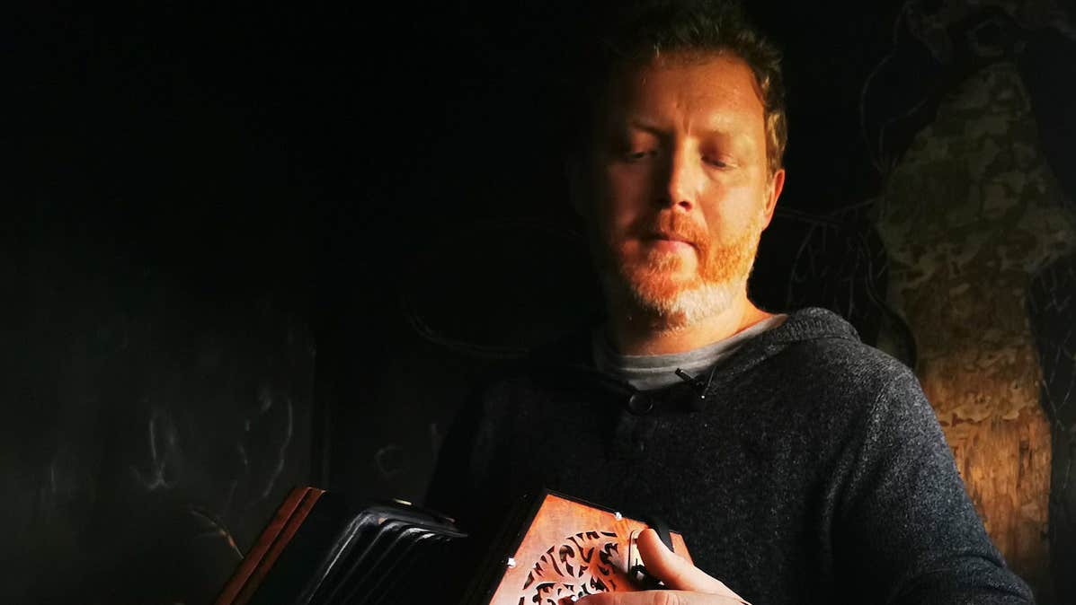 Concertina player Cormac Begley