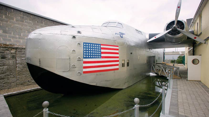 Large aircraft at Foynes Flying Boat Museum, Foynes in County Limerick