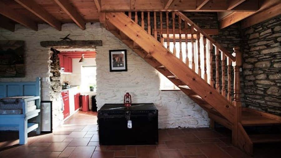 View to kitchen and stairs