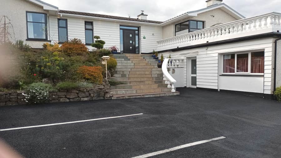 Steps leading to the entrance of the house