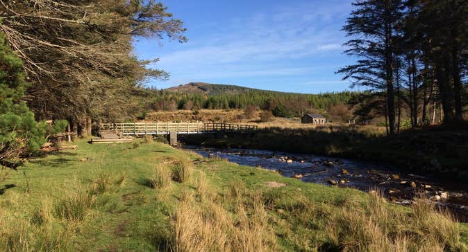 River, forest and mountains in Wild Nephin Ballycroy National Park, County Mayo