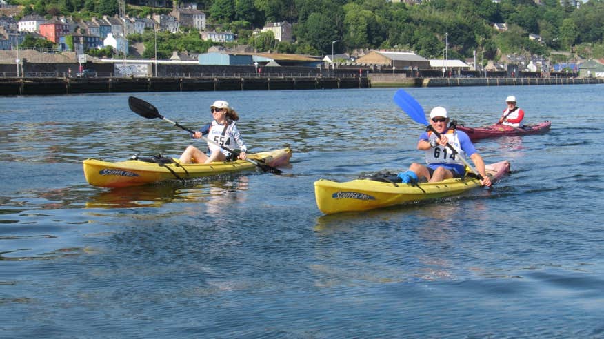 People kayaking in the Cork Harbour Festival