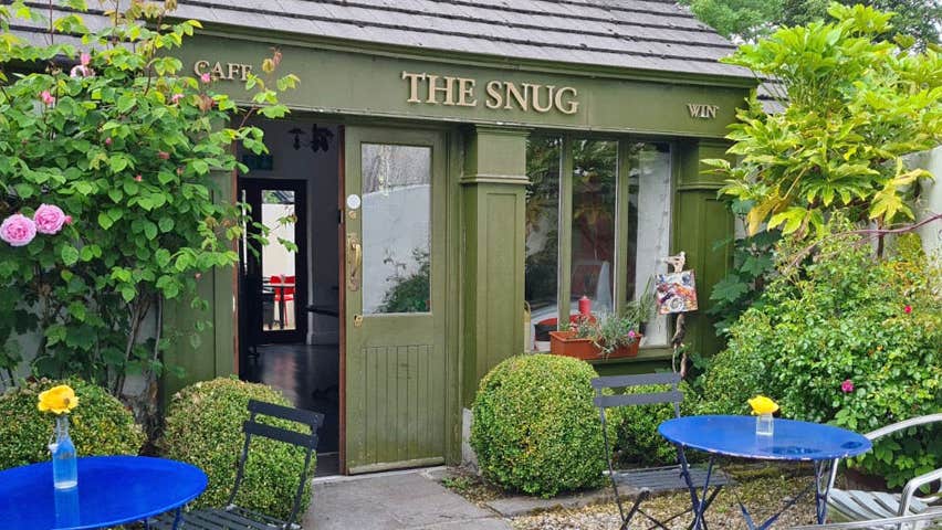 The Snug Cafe outdoor garden seating area