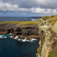 A cloudy day at the majestic Kilkee Cliffs