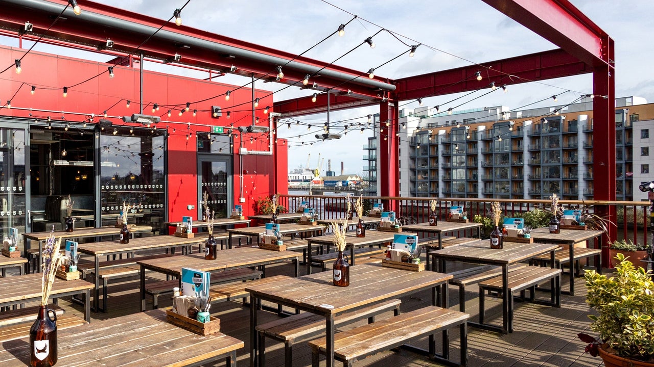 A view of the terrace of BrewDog Outpost Dublin