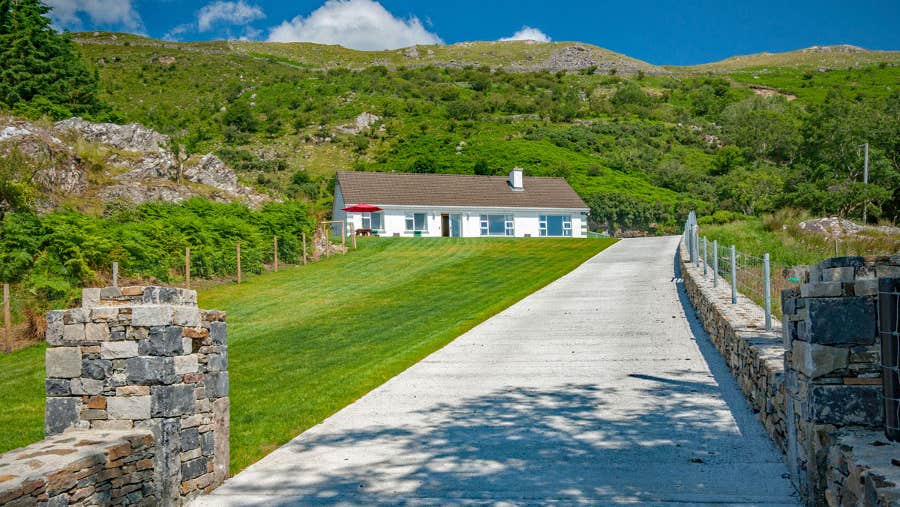 Front view of house and garden