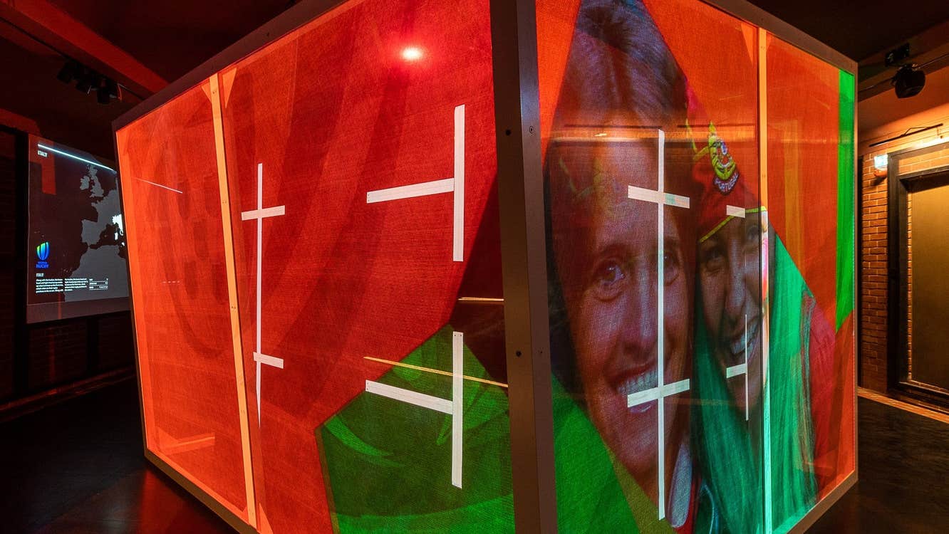 Legendary nations immersive projection show at the International Rugby Experience