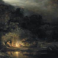 Rembrandt van Rijn (1606-1669), 'Landscape with the Rest on the Flight into Egypt', 1647. Image, National Gallery of Ireland