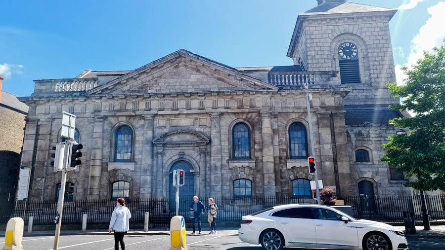 The exterior of Saint Catherines Church in Dublin City