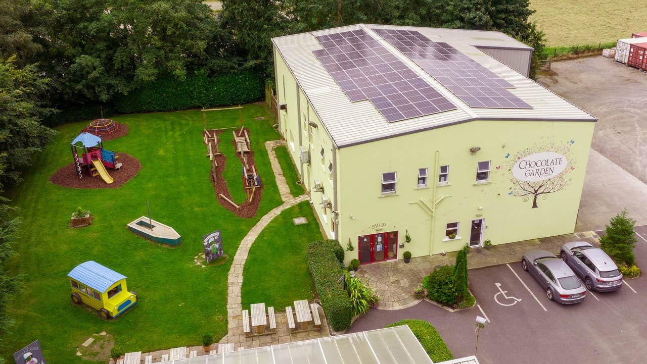 An aerial view of The Chocolate Garden of Ireland