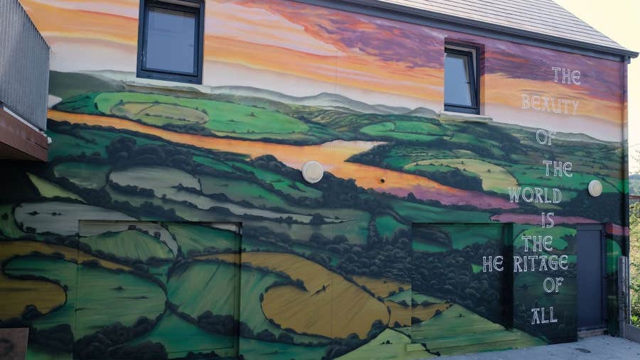 Colourful wall mural at Independence Museum Kilmurry