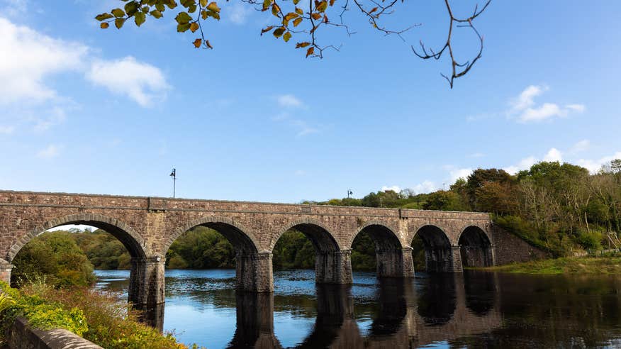 Railway viaduct bridge in Newport in Co Mayo