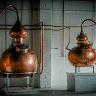 Closeup view of the distillation process at Drioglann Loch Measc