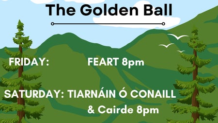 Poster in green and blue for Music in The Mountains 2025