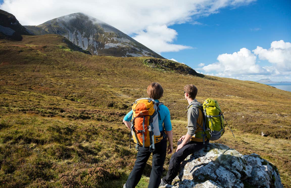 Hikers on Croagh Patrick in Co Mayo