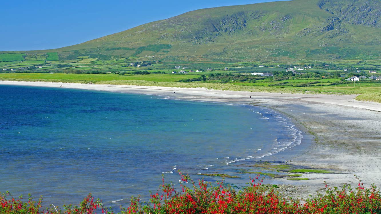 A view of beaches in County Kerry on a sunny day