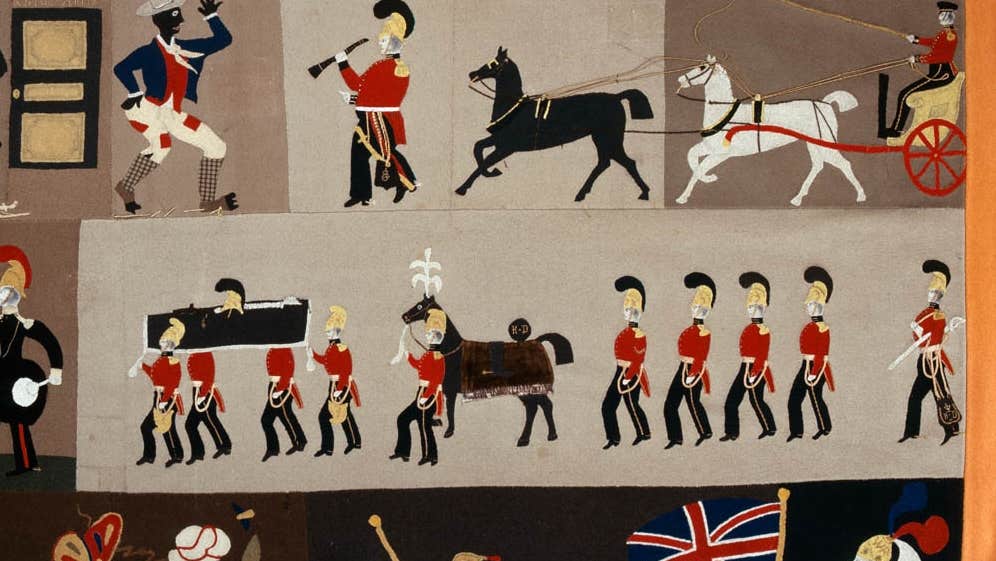 An excerpt from the 'Stokes Tapestry', on display in Soldiers and Chiefs