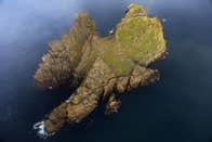 Aerial view of Skellig Michael from above the Iveragh Peninsula