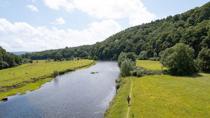 A person walking the Grennan Loop Walk in Thomastown, County Kilkenny.