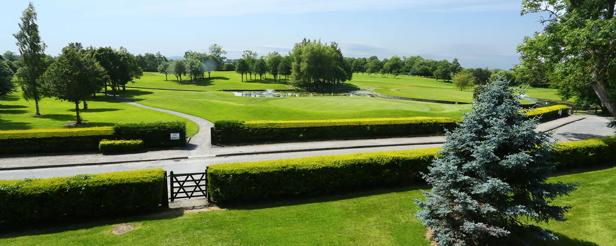 A view of the fairways and greens out on the course at the Corrstown Golf Club