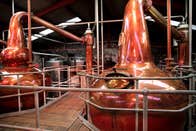 Large copper vats in Dingle Distillery in Kerry