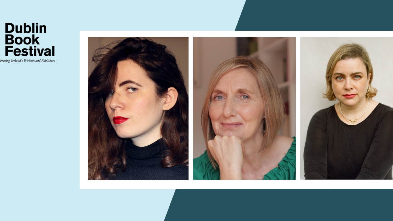 Authors Naoise Dolan, Anne Griffin and Ailbhe Malone appearing at a Dublin Book Festival event.