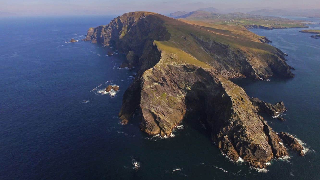 Aerial view of Bray Head, Valentia Island, County Kerry