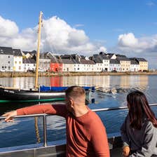 People on a boat in Galway city