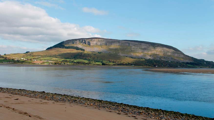 Blue water in front of Knocknarea Mountain, Sligo