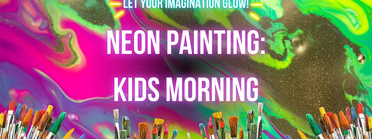 Come join us for a fun morning of neon painting for kids in the centre of Dublin, with free tea, coffee and biscuits! Get creative with paint and have fun. This isn't an art class it's an art party!