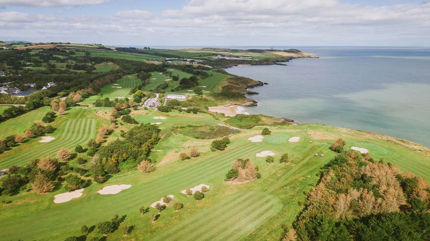 An aerial view of Blainroe Golf Club in Wicklow.
