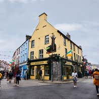 A large colourful shop on a city street