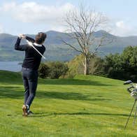 A man playing golf at Castlerosse Golf Course