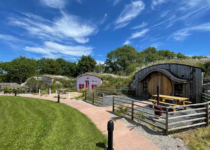 Hobbit-style homes at Glamping Under the Stars in Laois.