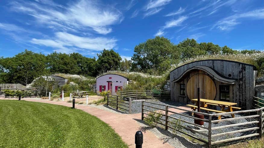 Hobbit-style homes at Glamping Under the Stars in Laois.