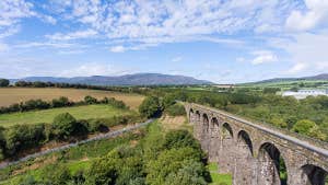 View of viaduct and countryside
