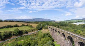 View of viaduct and countryside