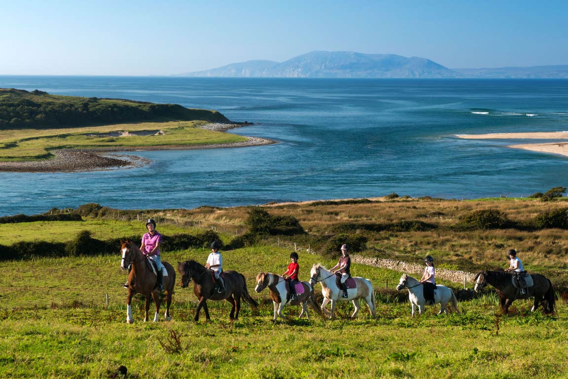 Image of people horse riding in Grange in County Sligo